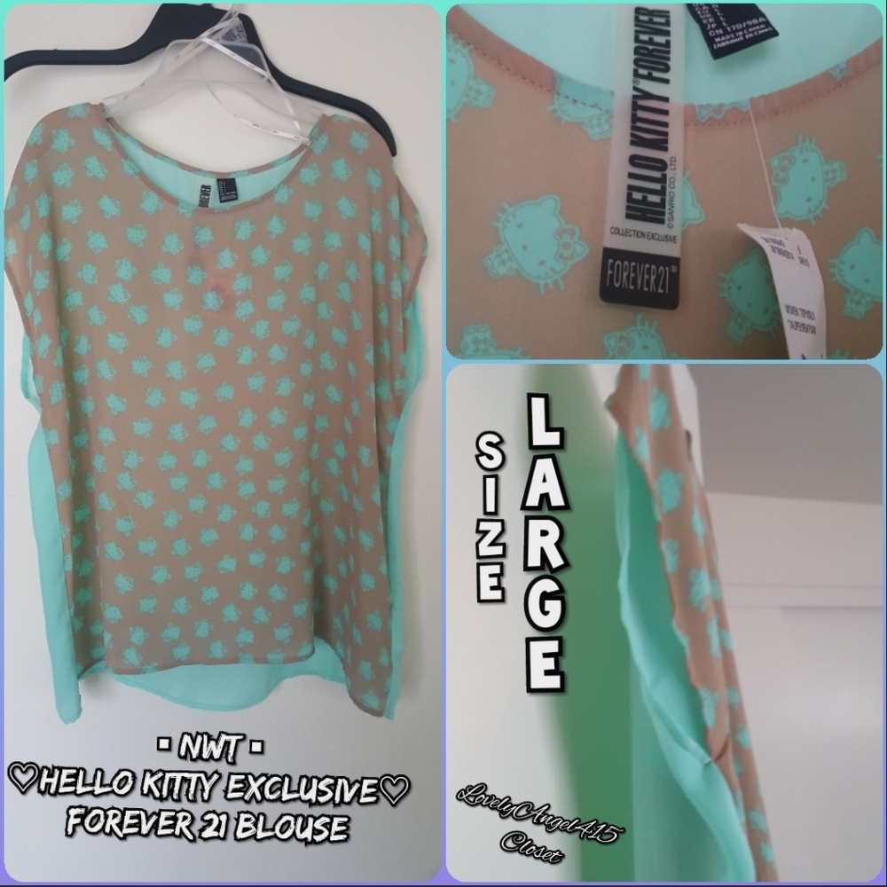 💕NWT - Forever 21 HK Exclusive Blouse Top sz L 💕